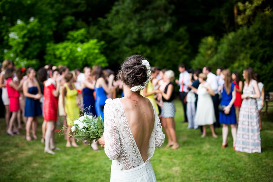 Bride with bouquet